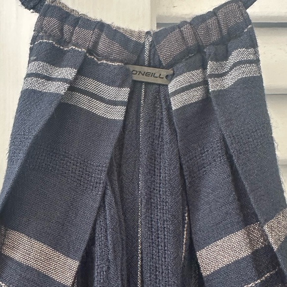 O'Neill Saltwater Solids Blue Striped Avery Tank Dress Large New Coverup - Picture 6 of 7
